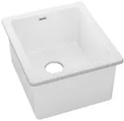 Elkay SWU1517 16-7/16" Undermount Single Basin Fireclay Bar Sink - White
