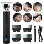 LCD USB Professional Hair Clippers Men Beard Trimmer Cordless Home Cutting Kit