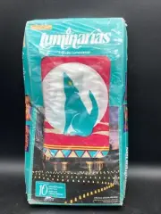 Light Styles Luminarias 10 Fire Retardant Bags Candle Set Wolf Howling Moon NEW