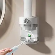 GYEPHKLY Automatic Toothpaste Dispenser, Electric Toothpaste Dispenser for Bathroom, Wall Mounted Touchless Adjustable Dispenser (White)