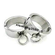 3CM High Stainless Steel Wrist Ankle Cuffs Handcuffs Anklet Shackles Restraint