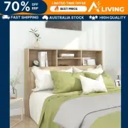 Headboard Cabinet Sonoma Oak 140x19x103.5 cm Bedroom Furniture Storage Mod 11865