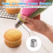 1x Cake Decorating Baking Mold Icing Piping Nozzles Ice Cream Tool Flower Nozzle