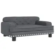 vidaXL Dog Bed Dog Sofa Padded Foam Puppy Cat Bed Pet Supply Dark Grey Velvet