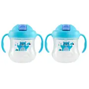 2x Pigeon 200ml Magmag BPA Free Leak Proof Straw Plastic Cup BL Baby/Toddler 8m+