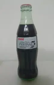 1995 Boise river Festival 5 8 oz Celebrating 5 years Coca Cola Coke Bottle unope