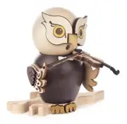 Whimsical Owl with Violin Music German Smoker
