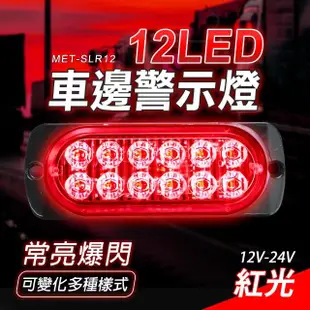 【GEORGE】12珠紅光led照明燈 汽車小燈 警示燈 車用led燈 B-SLR12(聯結車 12-24V 閃爍燈 led燈珠)