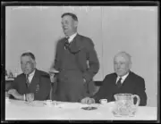 Admiral Sir Guy Gaunt addressing the Millions Club in David Jones - Old Photo