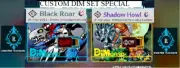 CUSTOM Digimon Vital Bracelet Black Roar and Shadow Howl Dim Card Set limited