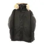 加拿大鵝城堡披肩黑色標籤 3426MB 黑色標籤城堡羽絨外套搭配毛皮帽黑色 日本直送 二手