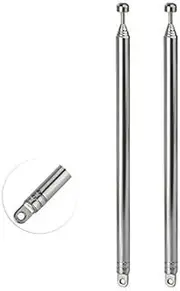 3 Pieces FM FM Portable Radio Antenna Replacement Set, 75 cm Telescopic Antenna for Compatible with DAB/FM Radio, Radio Antenna for Bluetooth Stereo Receivers, Indoor Radio, for TV ATSC DVB T DVB T2