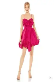 NWT Mac Duggal 27040 Sweetheart Bubble Bow Mini Dress Petal Pink Size 4 Formal