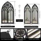 3Pcs Gothic Mirrors Wall Decor Gothic Arched Wall Mirrors Vintage qiiAx