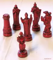 VENETIAN NIGHTMARE CHESS MEN, Harry Potter Philosopher's Stone set, K=4" (705)
