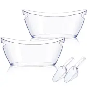 Ice Bucket 2 PCS,Acrylic Ice Buckets for Parties, Mimosa Bar Supplies Beverag...