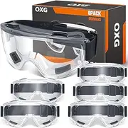 [OXG] 6 Pack Safety Goggles ANSI Z87.1 Glasses, Anti-Fog Protective Safety Glasses Lab Goggles Men Women Eye Protection Goggles