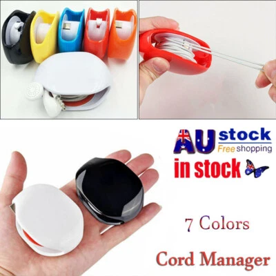 Super Cord Tangle Free Portable Manager Ear Cables Storage Case New 7 Colors AU