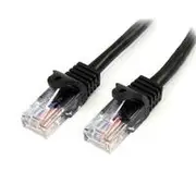 StarTech 10m Black Cat5e Ethernet Patch Cable, Snagless - 45PAT10MBK