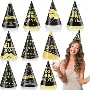 JUNEBRUSHS 24PCS Happy New Years Eve Party Hats, Adjustable 2024 New Years Eve