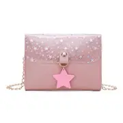 2 Pcs Fashion Ladies Stars Decor Shoulder Messenger Handbags PU Leather Casual Women Small Chain Crossbody Phone Bags for Women