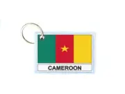 Keychain keyring patch print double sided flag country CMR cameroon