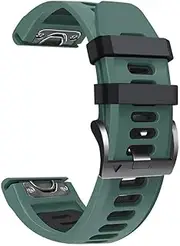 Fleshy Leaf 22mm tow color Band Bracelet Strap Compatible for Garmin Fenix 7,Fenix 6,Fenix 6 Pro,Fenix 5,Fenix 5 Plus,Approach S60 S62,Forerunner 935 945,Quick Release Strap Wristband