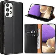 [GoshukunTech] Case for Galaxy A73 5G,for Samsung Galaxy A73 5G Wallet Cover,6.5 inch,Magnetic Wallet Case Leather Flip Folio Cover with Card Slots-Black