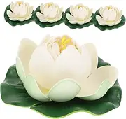 VINTORKY 5pcs Simulation Lotus Leaf Lotus Realistic Lotus Lifelike Floating Flowers Floating Flowers for Centerpieces Aquarium Fish Pond Lotus Leaf Artificial Simulation Plant Foam