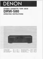 Denon DRW-580 Cassette Tape Deck Player Operating Instruction - USER MANUAL