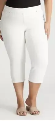 New Autograph Pull On Stretch White Tone Pants, Plus Size 26, RRP $69.99