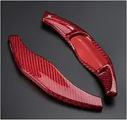 Car Steering Wheel Shift Paddles for Camry C&orolla Avalon 2018-2021 Car Carbon Fiber Gear Steering Wheel Shift Paddle Cover Extension HTEOPOEKFR(Red)