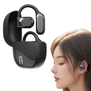 Wireless Headphones Bluetooth 5.3 Open Ear Earbuds Sport Hanging Earphone-Black