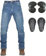 ​Men's Motorcycle Riding Pants Denim Jeans Protect Pads Equipment with Knee and Hip Armor Pads Detachable CE2 Armor Pads