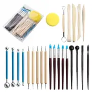 24 Pcs Clay Stone Plastic Point Drill Pen Pottery Tools