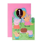 Hallmark Peppa Pig 1st Birthday Card - Garden Celebration