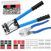 6-50mm² Battery Cable Wire Lug Crimping Tool Crimper Pliers Terminal Assortment