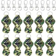 [allydrew] 10 Pack Chapstick Holder Keychain with 10 Pieces Metal Clasps