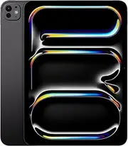 Apple iPad Pro 11-inch (M4): Ultra Retina XDR Display, 1TB, Landscape 12MP Front Camera/12MP Back Camera, Wi-Fi 6E, Face ID, All-Day Battery Life, Standard Glass — Space Black