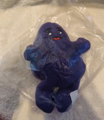 Vintage 90s McDonald's Grimace Beanbag Plush Sealed New In Bag Ronald McDonald