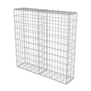 Gabion Wall With Covers Galvanised Steel 100 X 20 X 100 Cm