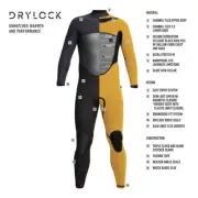 Wetsuit Xcel Drylock 5/4mm Large Mens Steamer Wetsuit