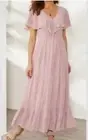 Soft Surroundings Plus 3X Italian Dreams Mauve Blush Pink Maxi Dress NWT A13