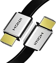 tunghey 4K HDMI Cable, Flat Slim HDMI 2.0 Cable High Speed 18Gbps HDMI to HDMI Cord Support 3D, 4K@60Hz, 2160P, HD 1080P, Audio Return(ARC) Ethernet for UHD TV, PS4 PS3 (1.5M)