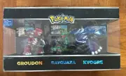 2015 TOMY Pokemon Trainer's Choice Figure 3-Pack Box Groudon Rayquaza Kyogre NIB