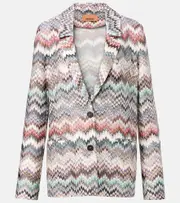 [Missoni] Missoni Zigzag single-breasted blazer UK 10 multicoloured