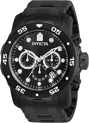 [Invicta] Men's Pro Diver Collection Chronograph Watch, Dive Watches for Men, Black, 48mm, Casual