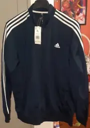 Adidas Legend Ink/White 3 Stripe Track Jacket size XL - FAST FREE SHIPPING!!!!!