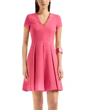Emporio Armani Techno Cady Short Sleeve Dress
