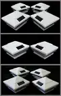 4-Pack Solar WHITE Post Cap LED Lights For 5 X 5 PVC Vinyl or Wood Fence Post